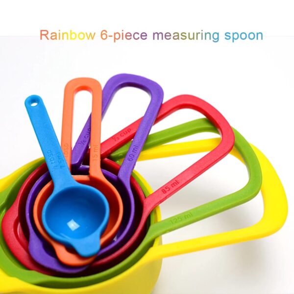 6pcs/set Kitchen Measuring Spoons Teaspoon Coffee Sugar Scoop Cake Baking Flour Measuring Cups Kitchen Cooking Tools