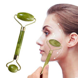 Facial Massage Jade Roller Double Heads Jade Stone Face Lift Hands Body Skin Relaxation Slimming Beauty Health Skin Care Tools