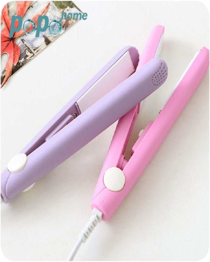 Mini Small Hair Straightener Student Mini Crystal Flat Iron Bangs Straight Hair Curler Fashion Portable Hair Styling Tools - beautysweetie