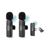 K9 Dual Microphone Mic Plug & Play Usb Type C & Ios Connector Wireless Lavalier Microphone