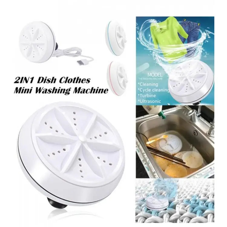 Mini Washing Machine Portable Ultrasonic Turbine Washer