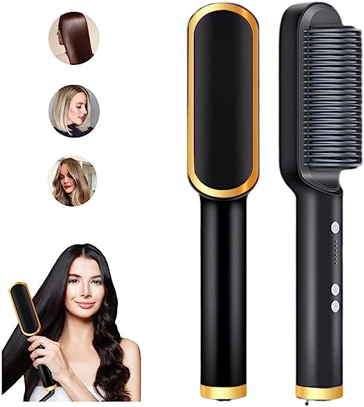 Electric Comb Hair Straightener Black Hair Straightener Straight Comb For Women And Men Iron Curling Irons(best Quality