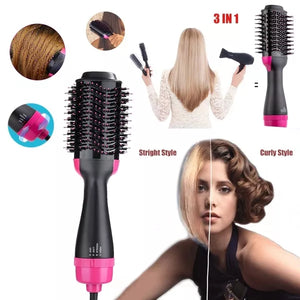 One Step Professional Curler Hair Straightener Hair Dryer Hot Air Brush Styling Tool