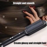 Electric Comb Hair Straightener Black Hair Straightener Straight Comb For Women And Men Iron Curling Irons(best Quality