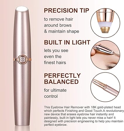 Flawless Usb Eyebrow Epilator, Women’s Eyebrow Razor Eyebrow Hair Removal Electric Eyebrow Shaver (rechargable)