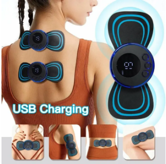 Ems Foot Massager Mat Electric And Mini Body Massager Combo Usb Charging Smart Display (pack Of 2)