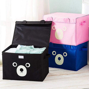 1 Pc Panda Design Folding Storage Bins Quilt Basket Kid Toys Organizer Storage Boxes Cabinet Wardrobe Storage Bag (random Color