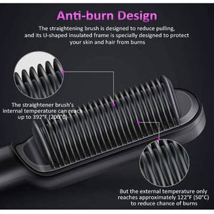 Electric Comb Hair Straightener Black Hair Straightener Straight Comb For Women And Men Iron Curling Irons(best Quality