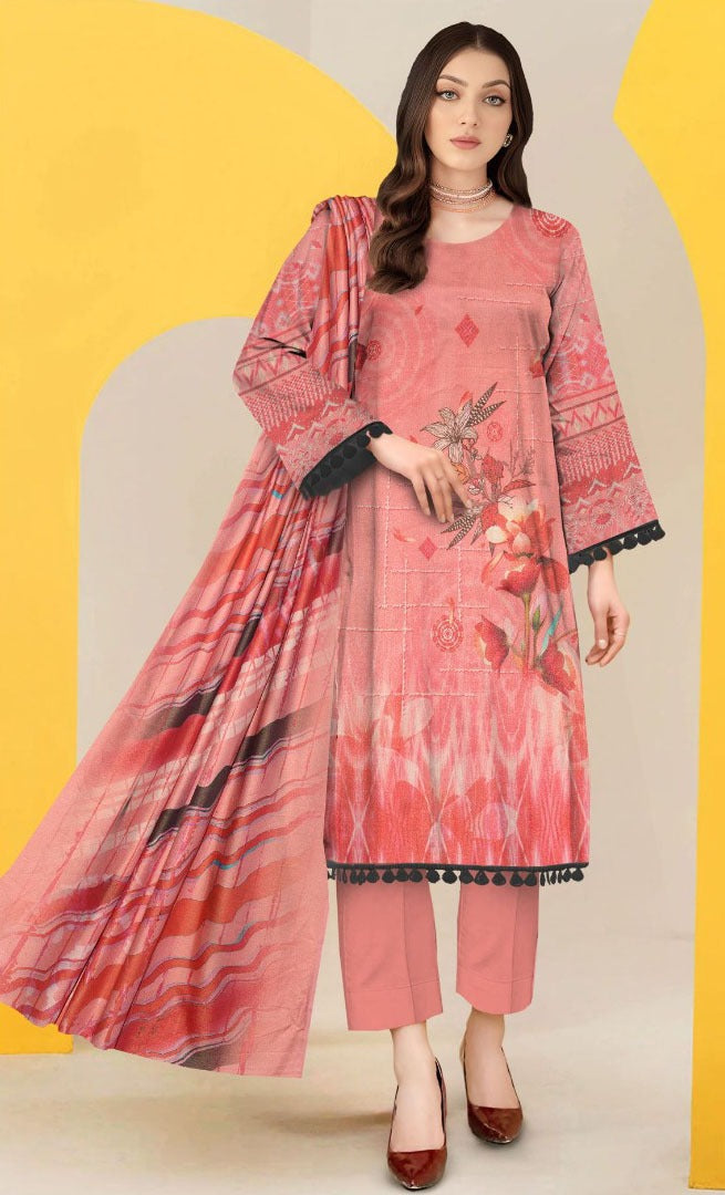 Bareeza Shamrey Unstitched L 3 Pieces Casual Wear | Winter 23