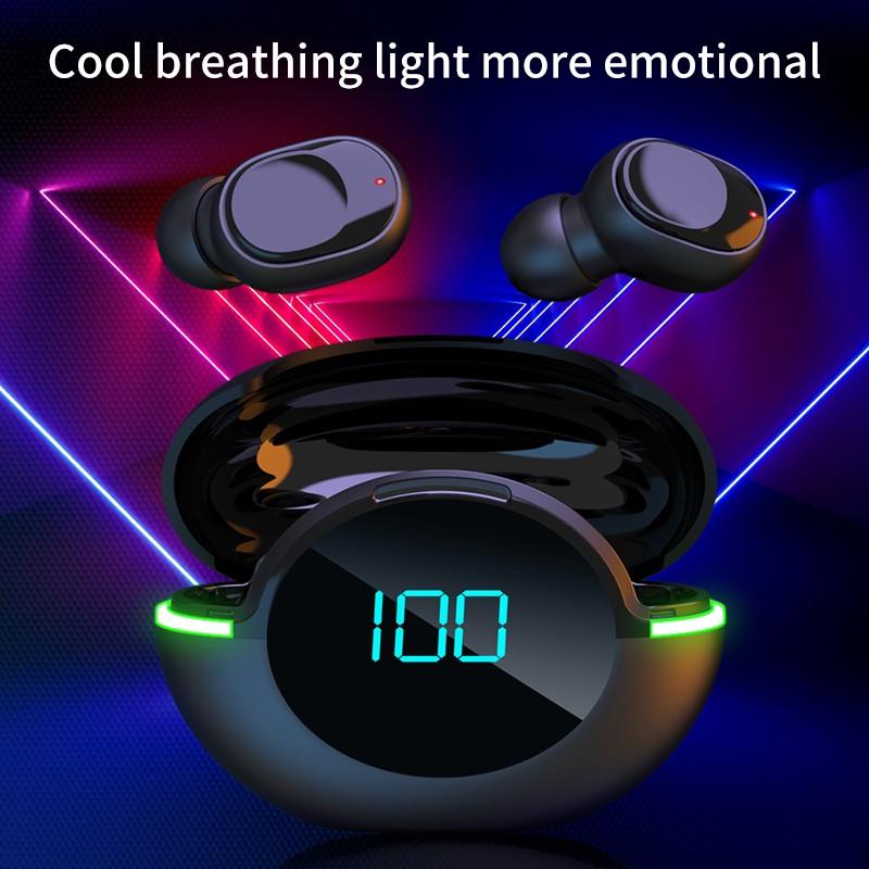 Y80 TWS Bluetooth 5.1 Wireless  LED Display  Earphone with Charging Case