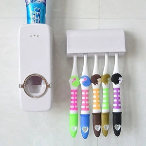 Toothpaste Dispenser Automatic Toothpaste Squeezer And Holder Set