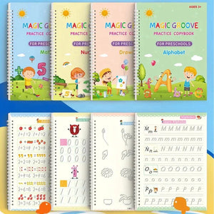 Set of 4 Reusable Handwriting Kids Magic Book